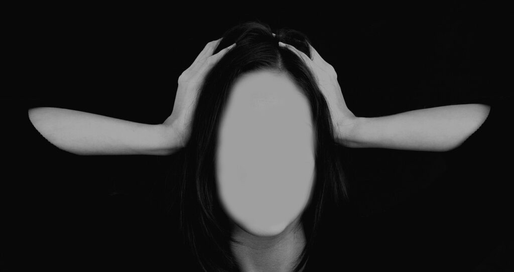 Abstrakte Darstellung von Stress oder Identitätsverlust